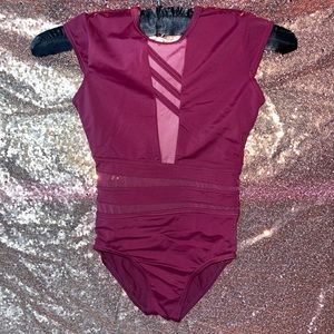 NEW - BALERA - MAROON DANCE LEOTARD - SIZE: INTERMITTENT CHILD